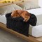Plush Calming Dog Couch Bed with Removable and Washable Zipper Cover